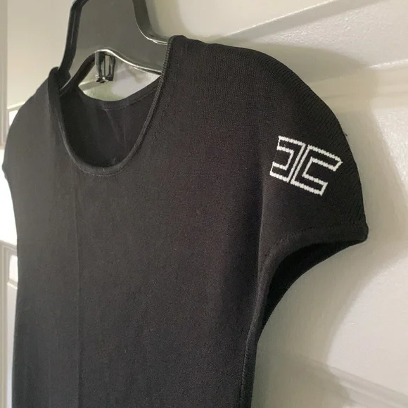 NWOT ELISABETTA FRANCHI Black Sheath Dress - Picture 9 of 14